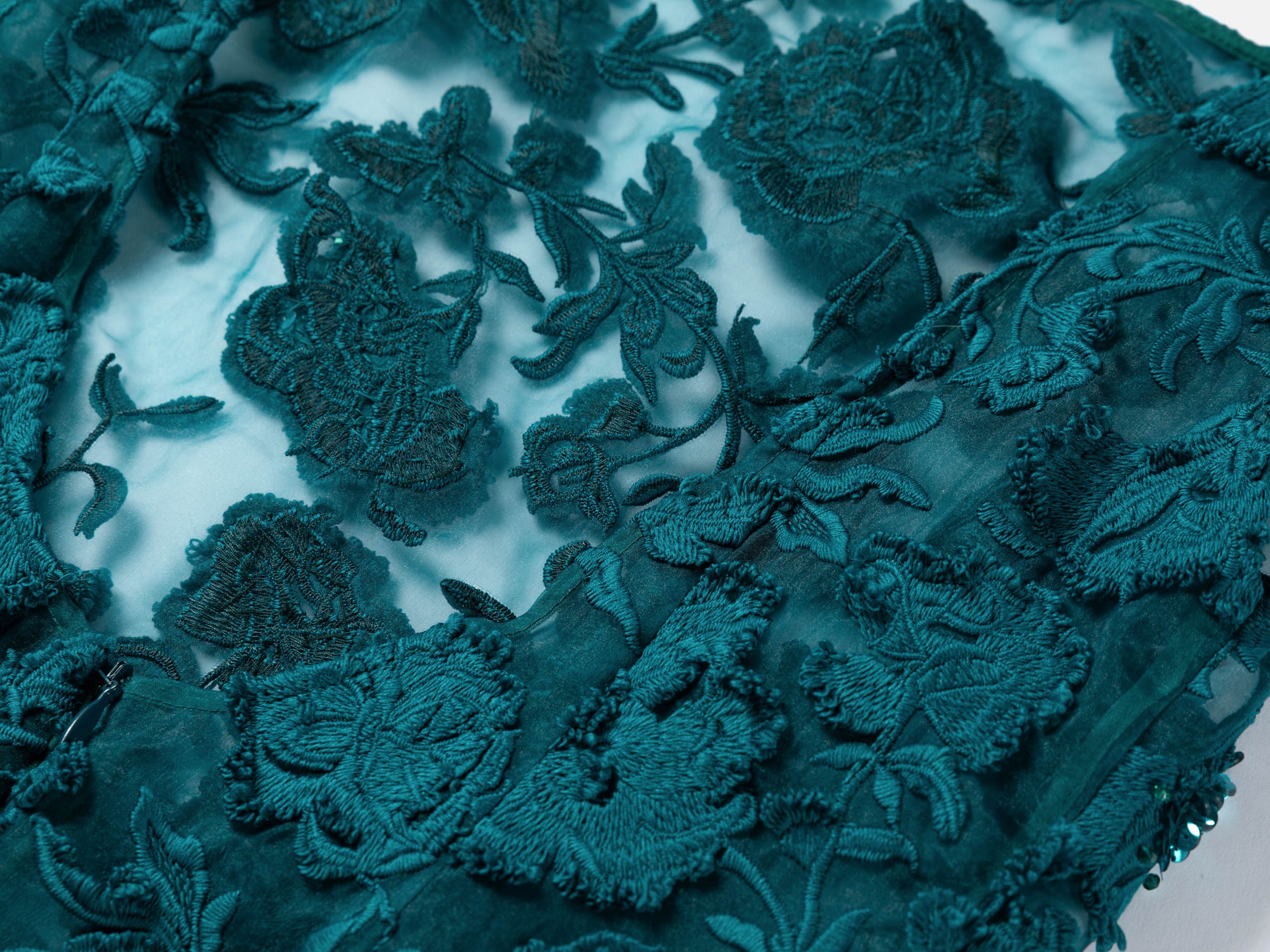 Lace Sleeveless Cocktail Dress | Teal