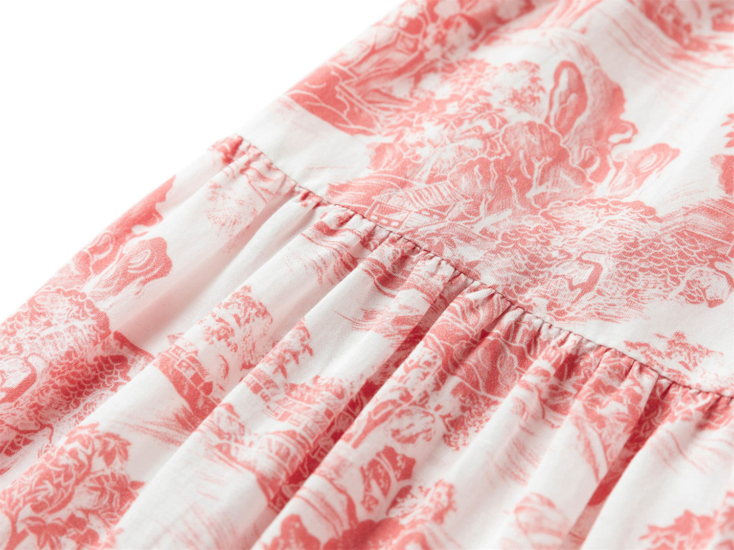 Silk-Cotton Printed Dress | Pink
