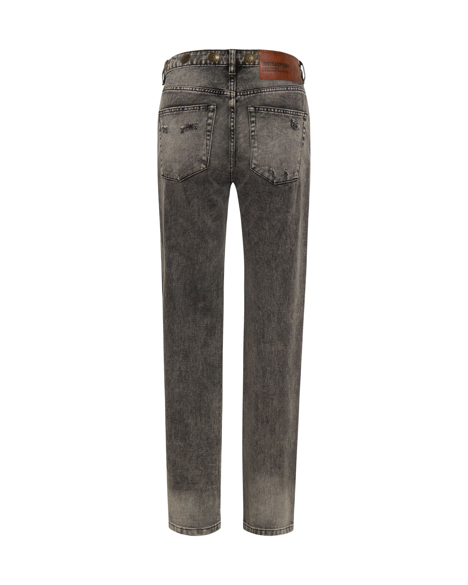 Awesome Baggies High Waist Straight Leg Denim Jeans | Rodeo Grey