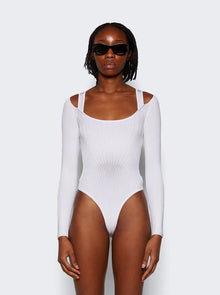 Women | Mugler | Sculpting Knit Bodysuit Off | White