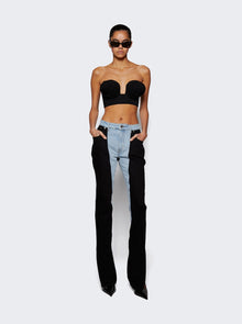 Women | Mugler | Bi-color Skinny Jeans Tokyo Blue & Black