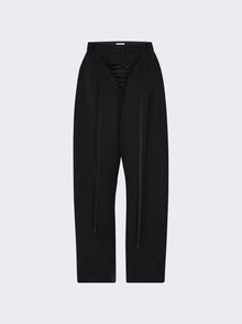 Women | Jean Paul Gaultier | Tailored Wool Pants With Lacing Detail | Black