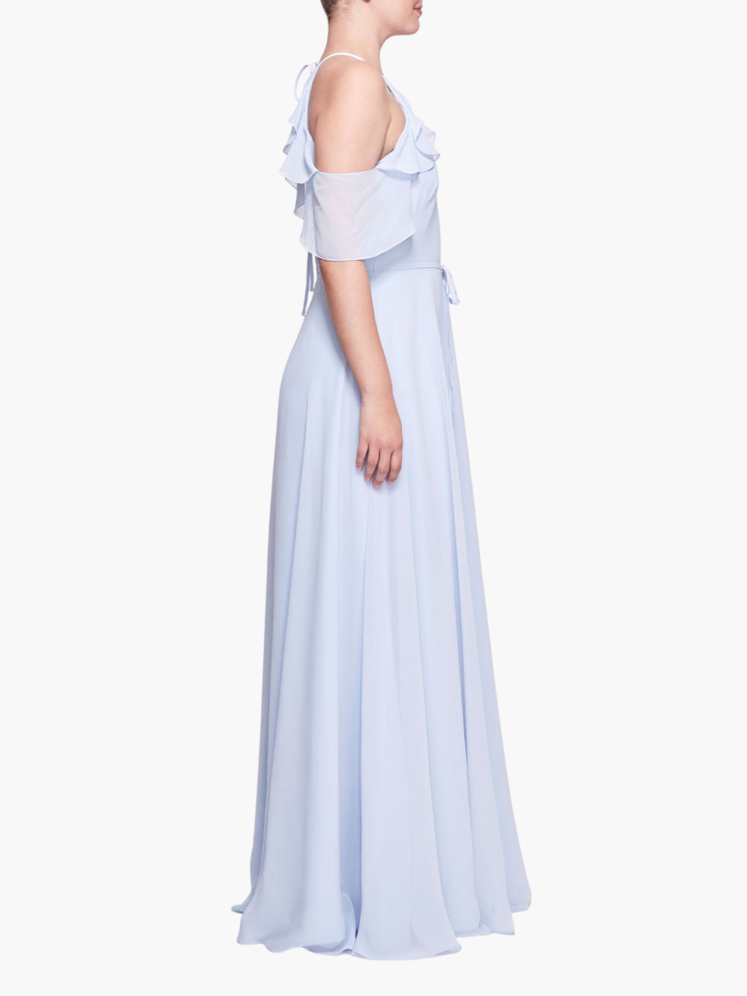 Ferrara Cold-Shoulder Gown | Ice Blue