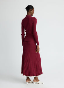 Ashlen Top | Cherry W/ Silence Trim