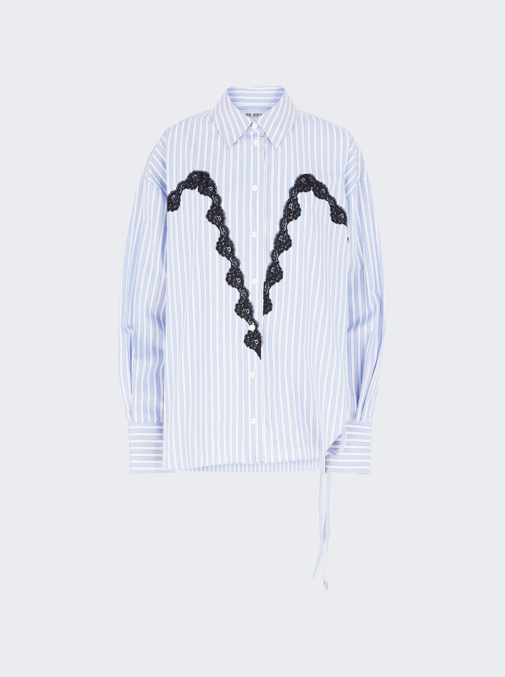 Women | The Attico | Striped Shirt White And Navy | Blue