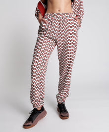 O.T.S Heartline Track Pants | Red White