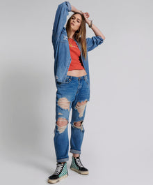 Saints Low Waist Boyfriend Denim Jeans | Pacifica