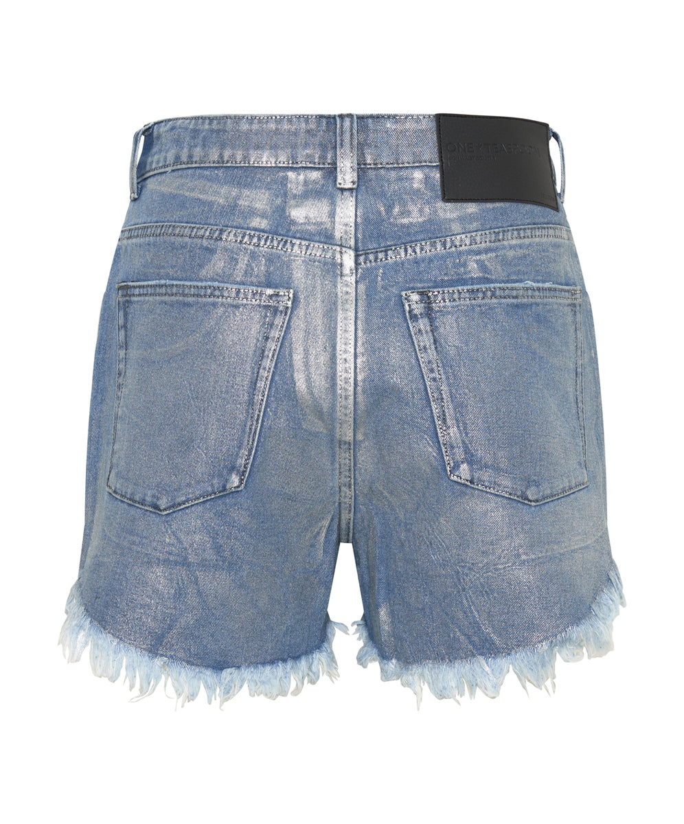 Bonitas High Waist Denim Shorts | Metal Blue