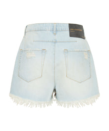 Le Wolves Mid Waist Mid Length Denim Shorts | Light Blue Wash