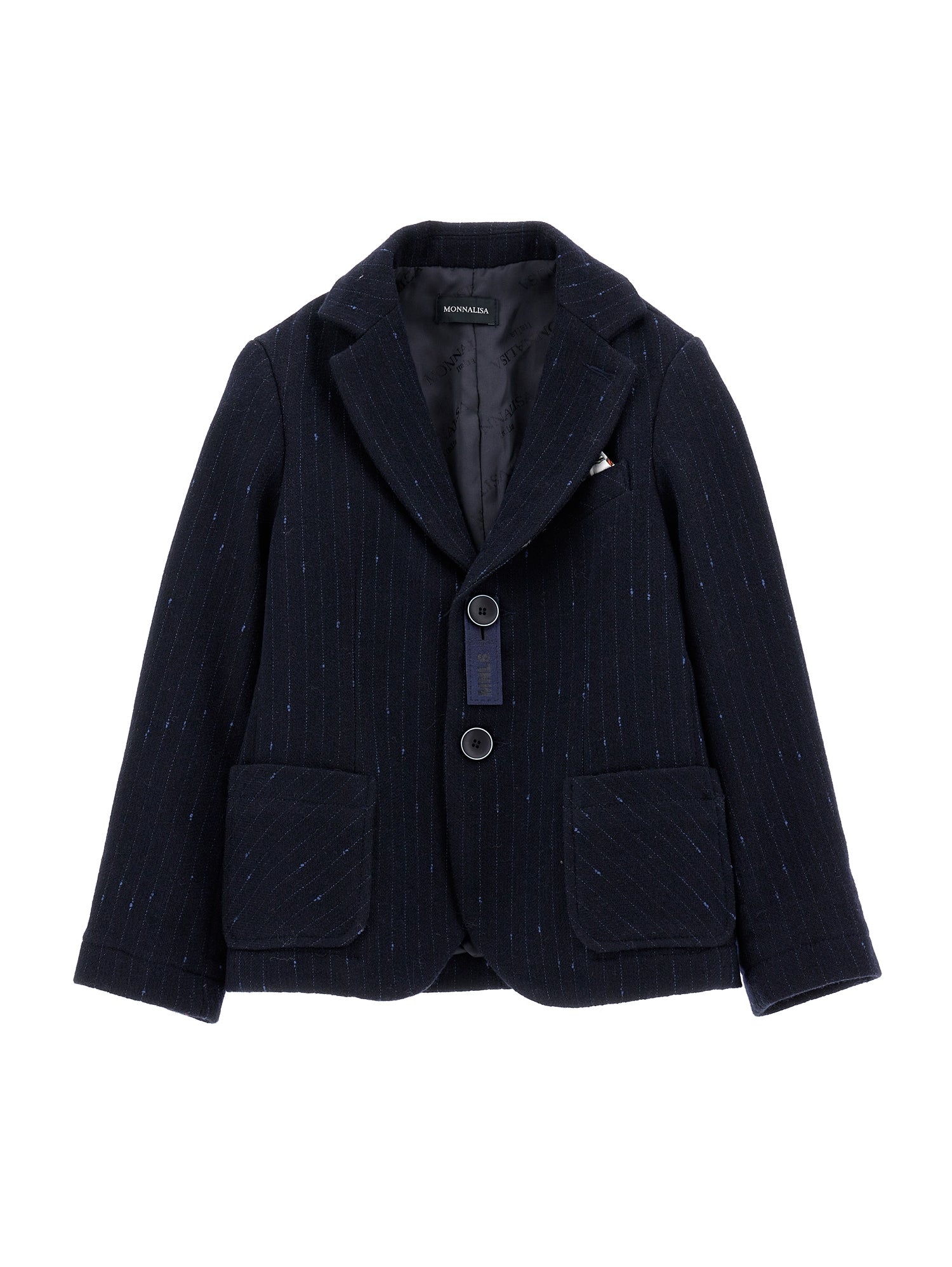 Boys | Two-Button Herringbone Blazer | Dark Blue