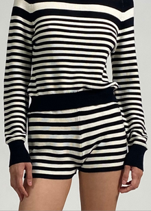 Womens | Celeste Short | Noir/Brule Stripe