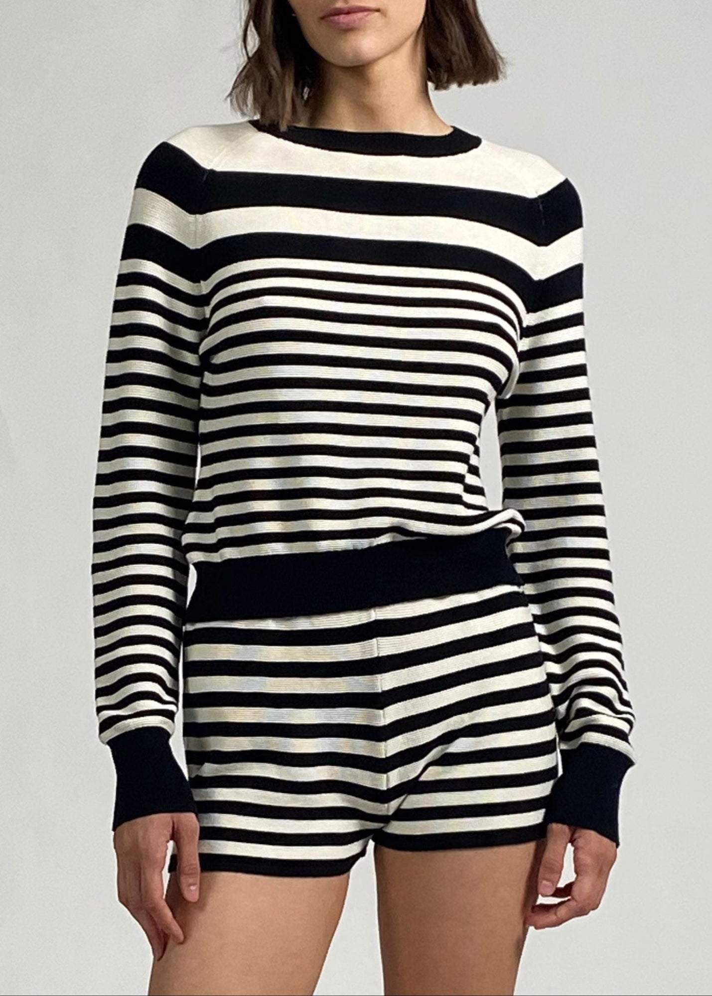 Celeste Short Noir / Brule Stripe - Solid & Striped