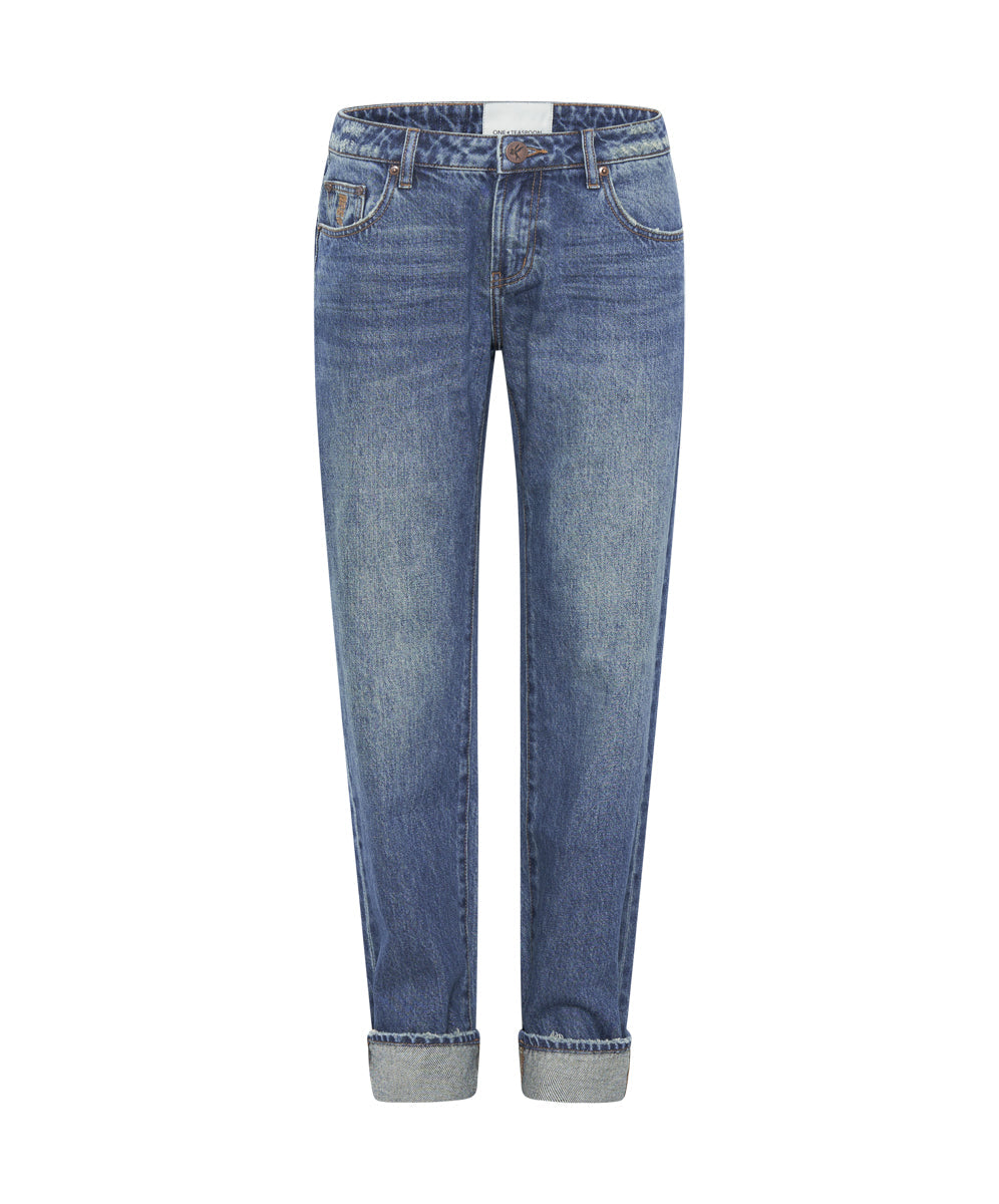 Truckers Low Waist Straight Leg Jeans | Gritty Blue