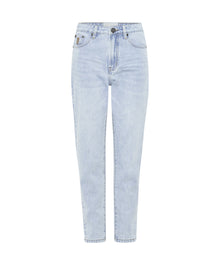 Legends High Waist Mom Fit Denim Jeans | Blue Latte