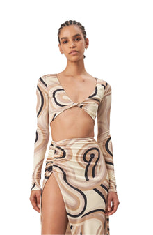 Halena Top | Tonal Swirl