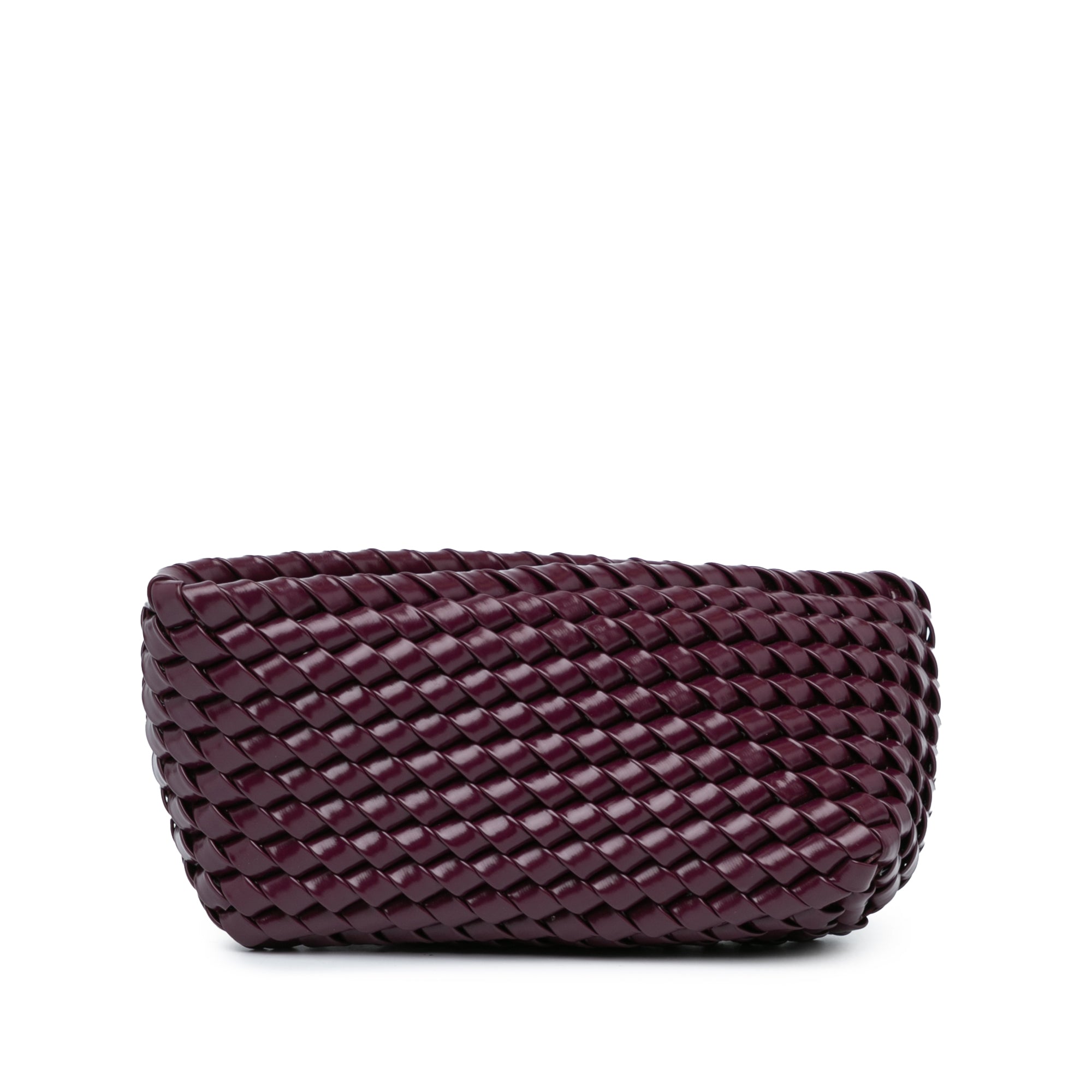Bottega Veneta | Pre-Owned Nappa Intrecciato Slanted Clutch | Purple