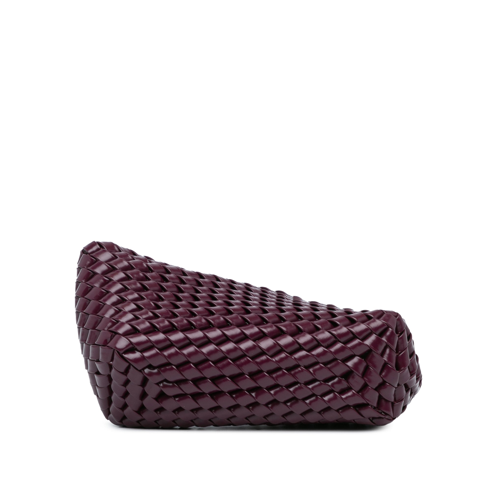 Bottega Veneta | Pre-Owned Nappa Intrecciato Slanted Clutch | Purple