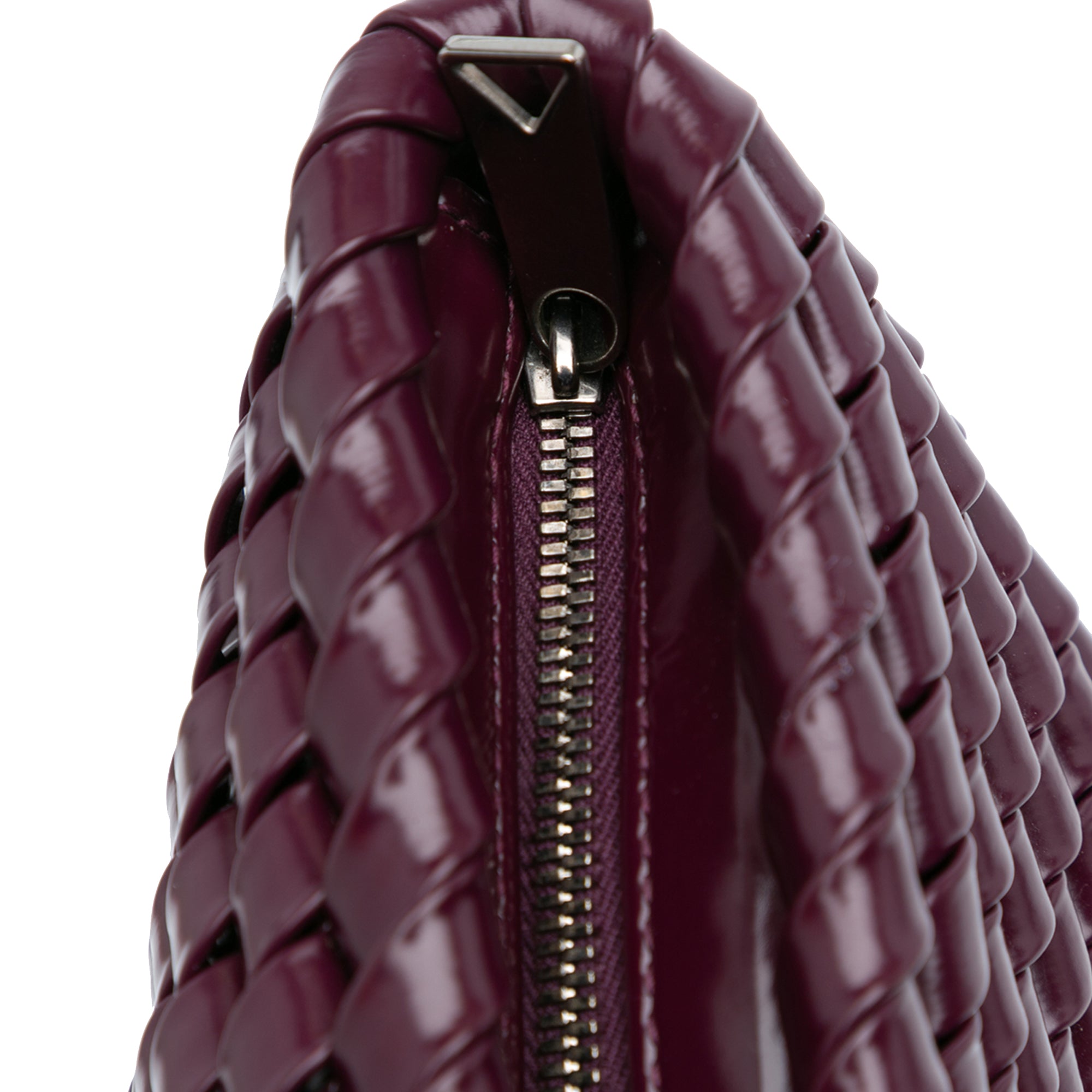 Bottega Veneta | Pre-Owned Nappa Intrecciato Slanted Clutch | Purple