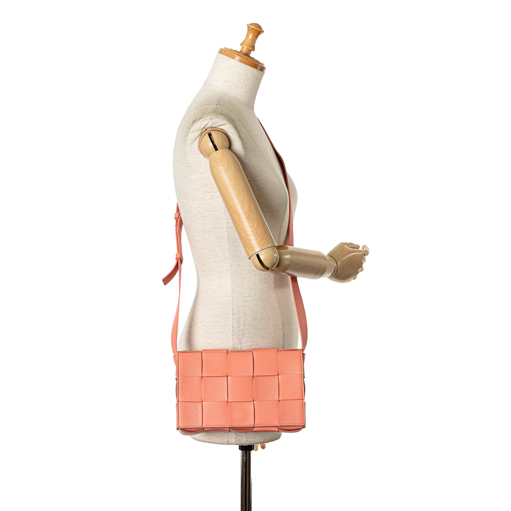 Bottega Veneta | Pre-Owned Nappa Intrecciato Cassette Crossbody | Pink