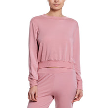 French Terry Crop Sweatshirt | Mauve Orchid (Pink)