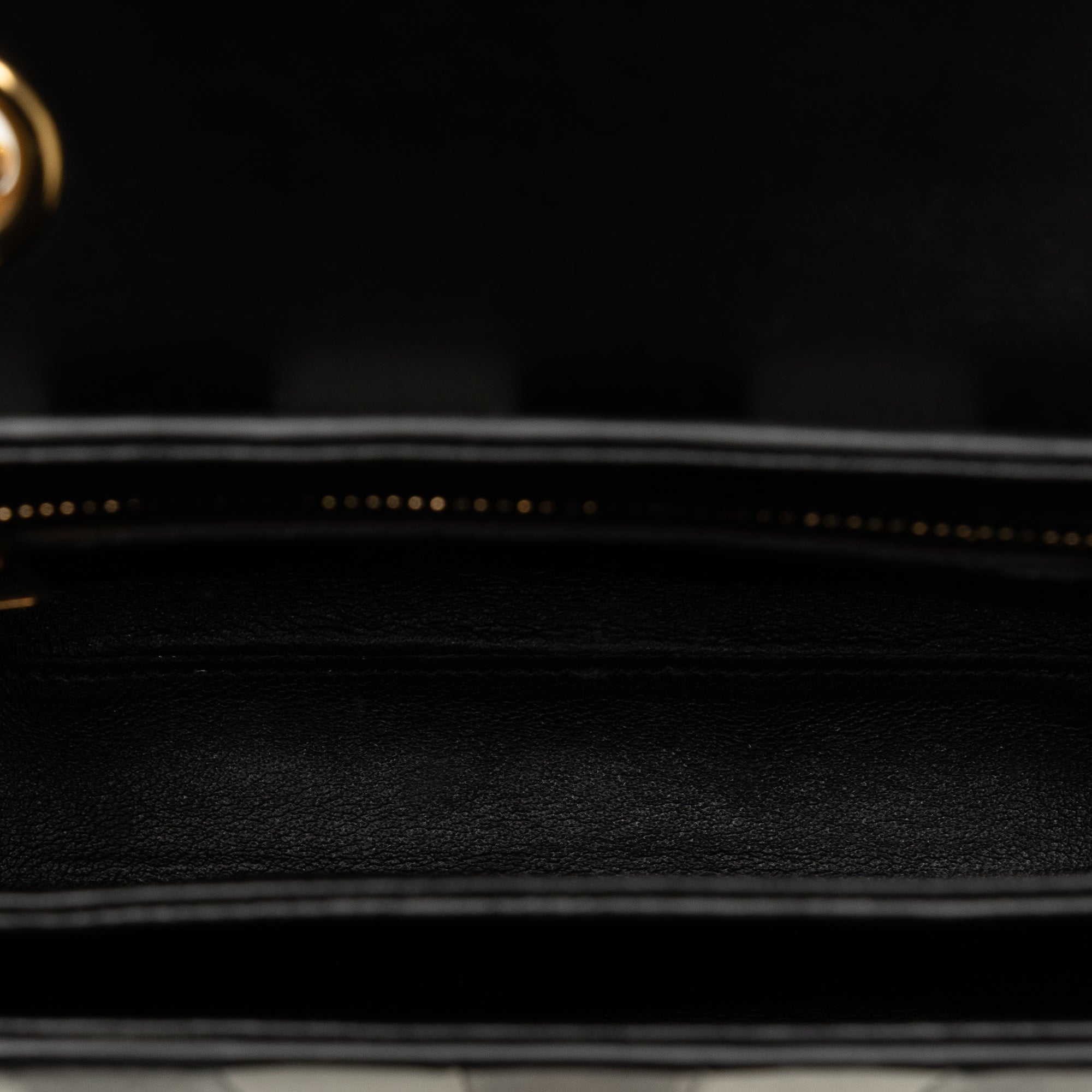 Celine | Pre-Owned Small C Striped Leather Bag | Black