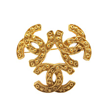 Chanel | Pre-Owned Gold Plated Triple CC Brooch | Gold