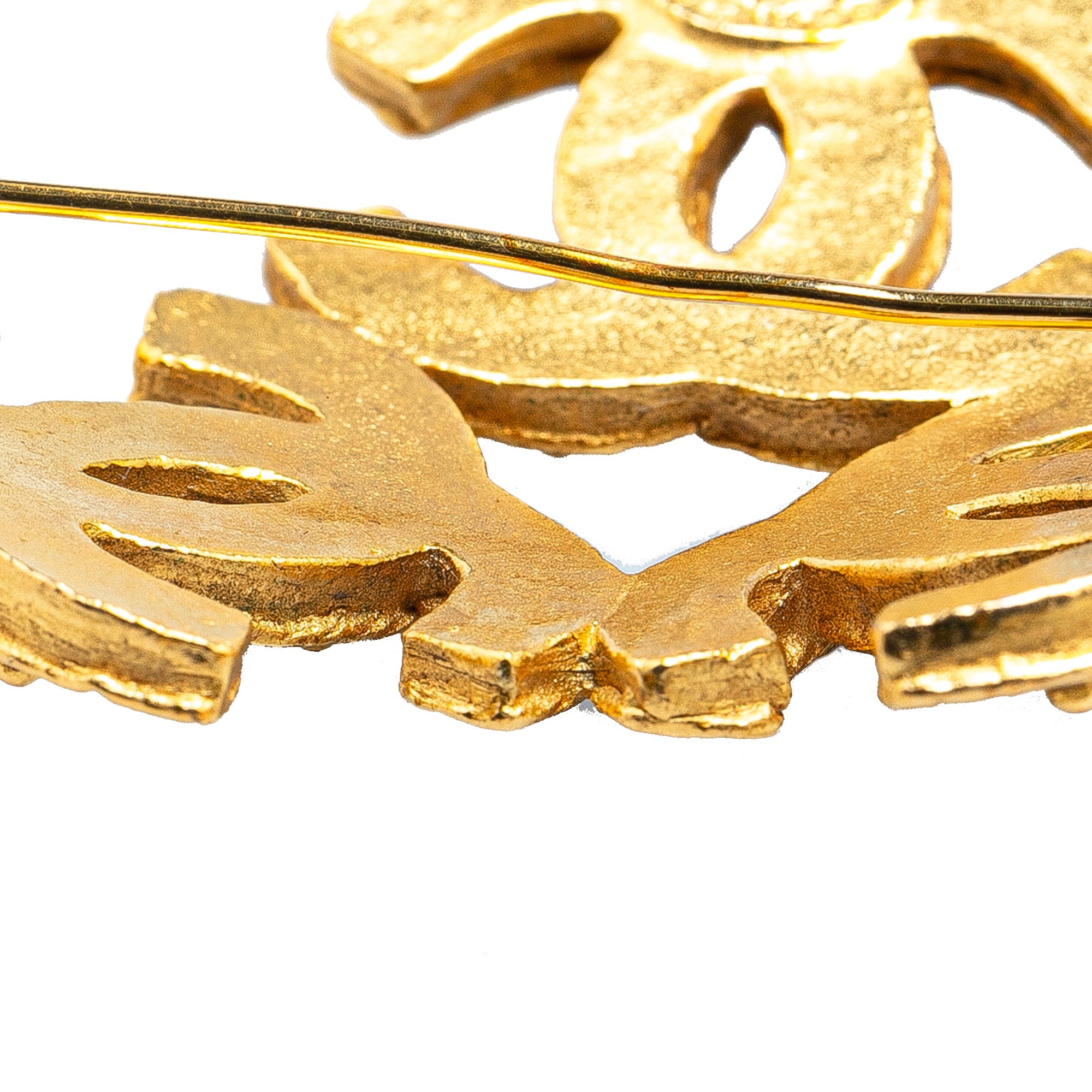 Chanel | Pre-Owned Gold Plated Triple CC Brooch | Gold