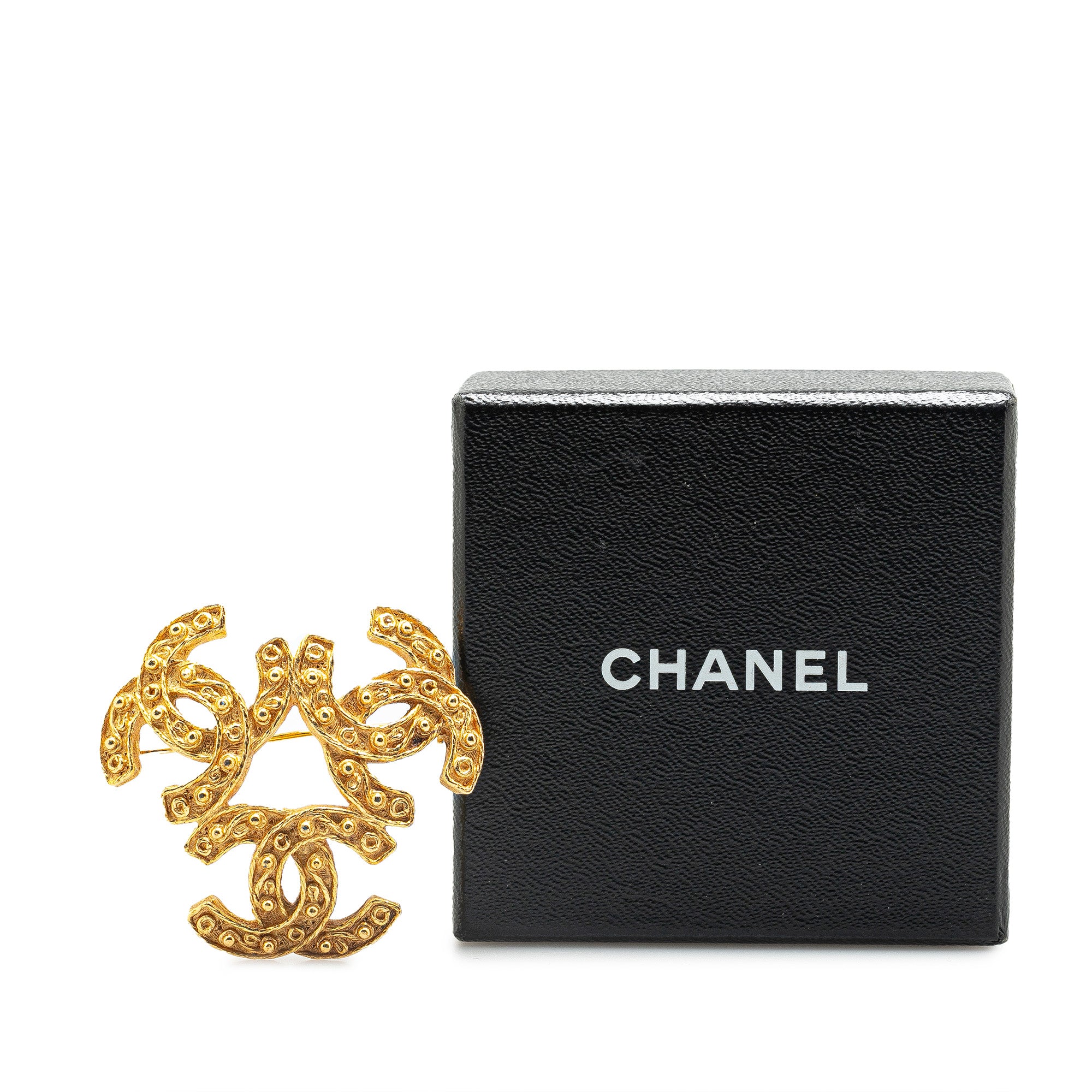 Chanel | Pre-Owned Gold Plated Triple CC Brooch | Gold