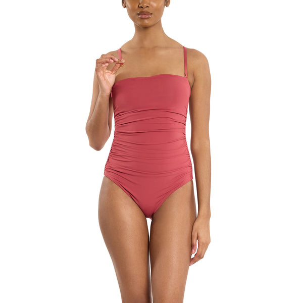 Swim Bandeau One Piece | Sunbaked (Red)