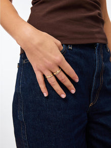 Triple Diamond Elevate Ring | 10K Solid Gold | 0.11 CTW Diamonds
