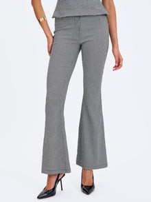Ulli Flared Pants | Micro-Houndstooth