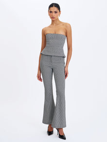 Ulli Flared Pants | Micro-Houndstooth