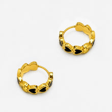 Val Earrings | 18K Gold Plated on Brass | Black