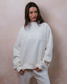 Bridal Varsity Mockneck | Ivory/White