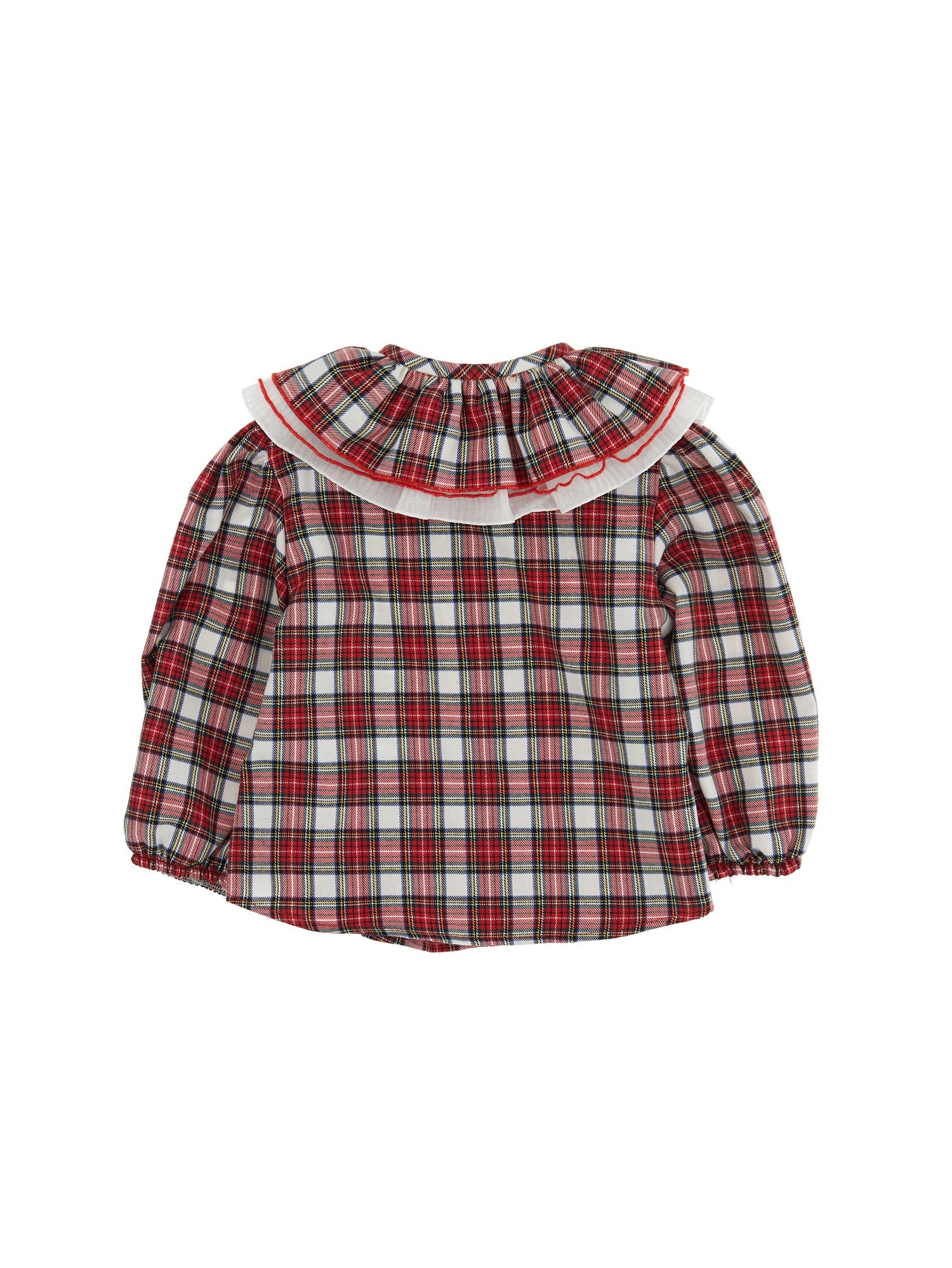 Girls | Tartan Viyella Shirt | Cream/Ruby