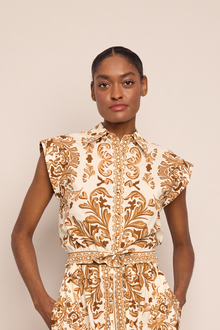 Octavia Top | Saltaire Brown