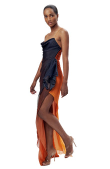 Tyler Dress | Ombre Orange Multi