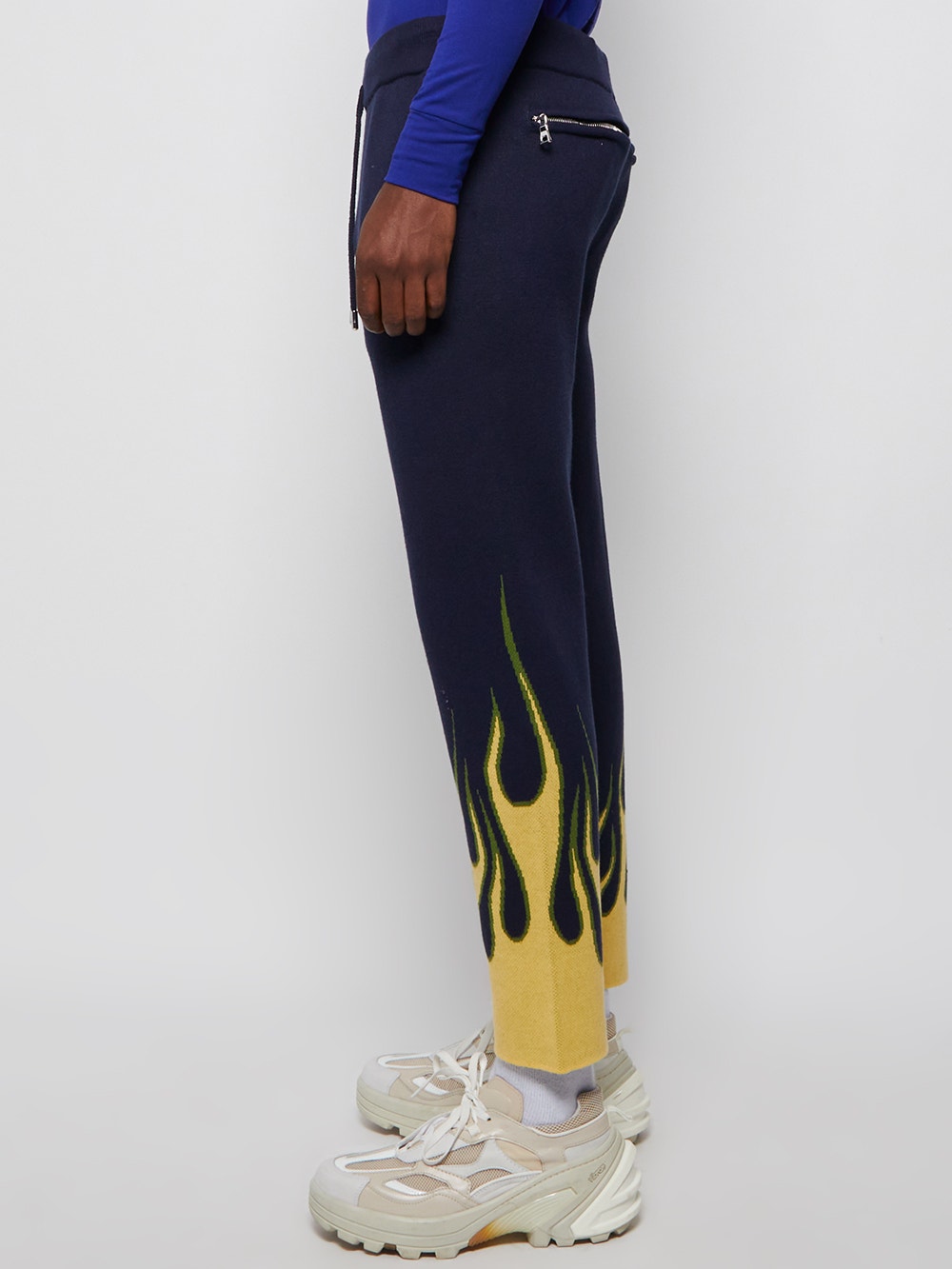 Just Don | Cashmere Knit Flame Sweatpants Navy