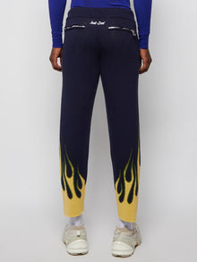 Just Don | Cashmere Knit Flame Sweatpants Navy