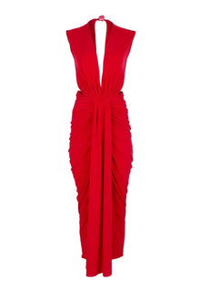 Nia Maxi Dress | Orange Red