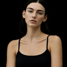 Drip Necklace | Sterling Silver | Black/Clear