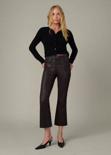 The Callie Cropped Bootcut Coated in Dark Chocolate – stylish and comfortable best bootcut jeans for women.