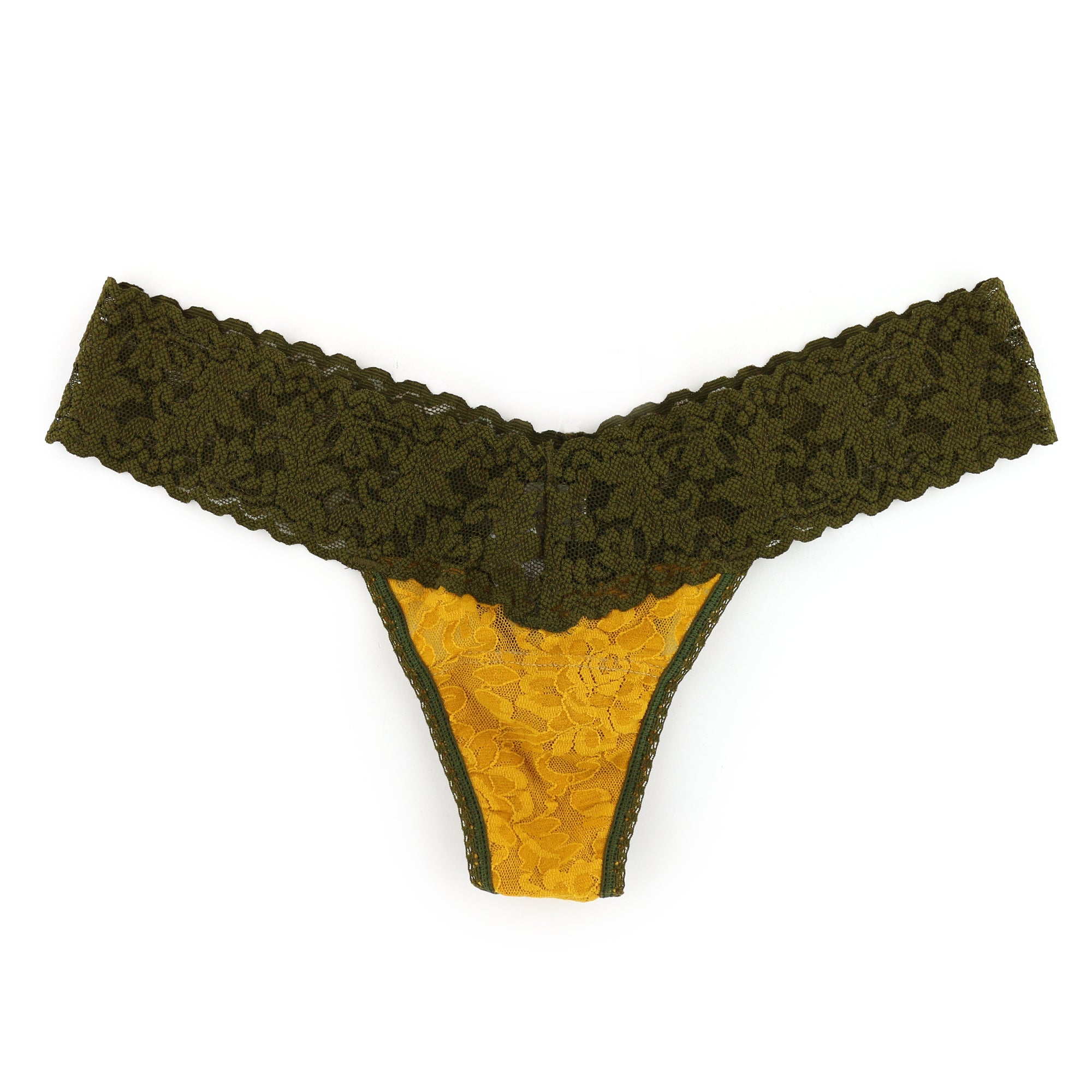 Signature Lace Low Rise Thong | Spay/Olvg