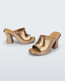 Womens | Melissa and Marc Jacobs Mule | Gold/Beige