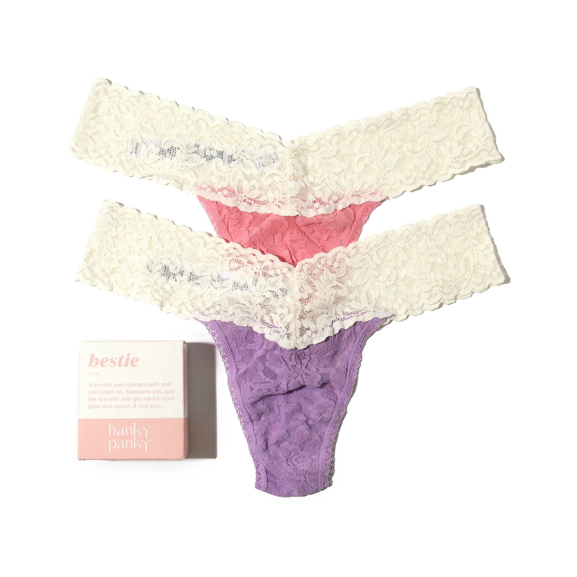 2 Pack Petite Signature Lace Low Rise Thong | Best Friend 2Pk 2022