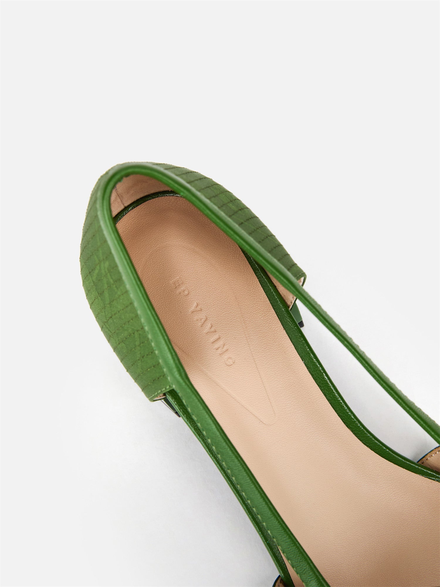 Radiant Silk-Inspired Chinese-Style Flats | Green