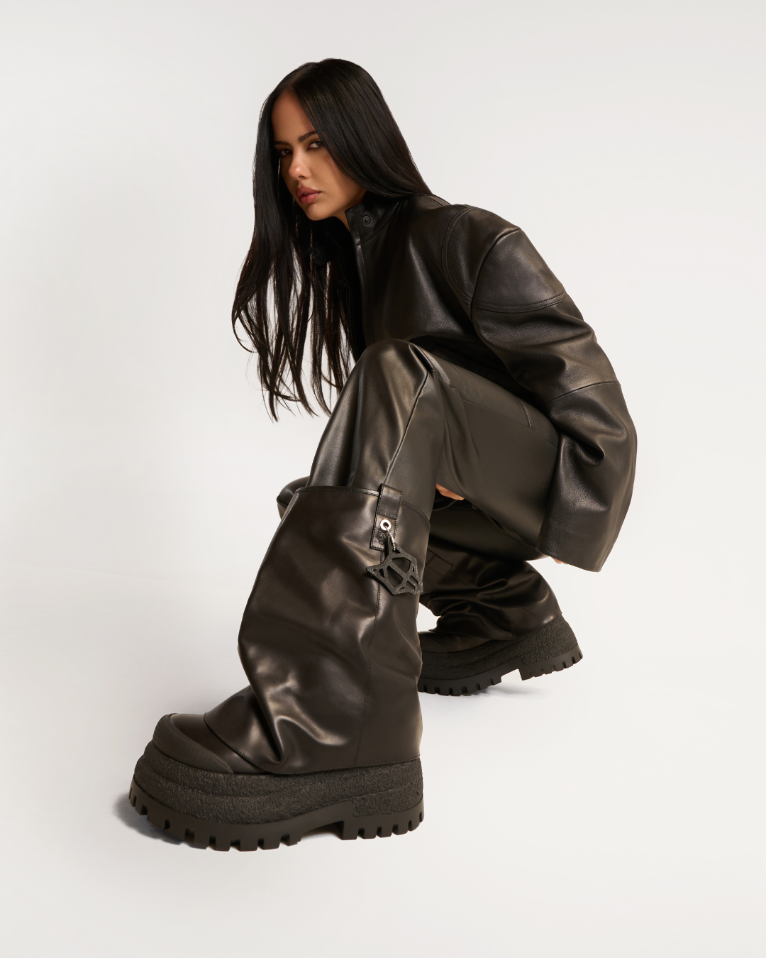 Womens | Disturb Leather Boot | Black