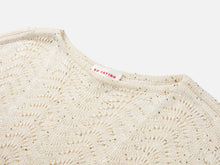 Sequin Embroidery Designer Cropped Knit Top | White