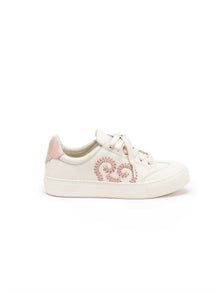 Woven Lucky Shoes | White/Pink
