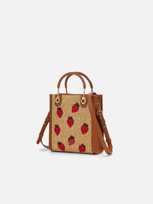 Embroidered Bag | Brown/Red